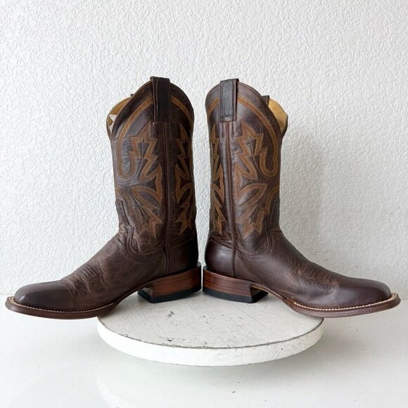 NEW Rod Patrick Mens Cowboy Boots Size 8.5D Perro Loco Brown Western Square Toe - Picture 9 of 13